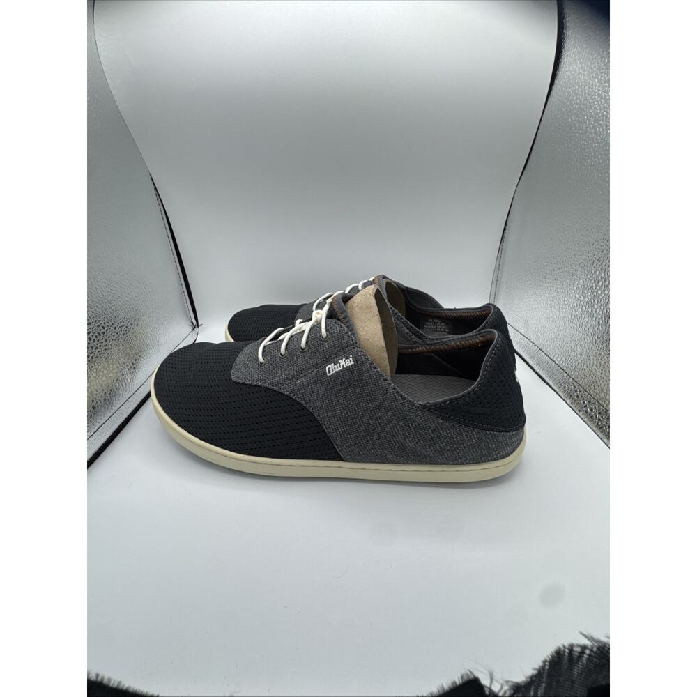 Olukai Nohea Moku Slip On Boat Shoes Men's Sz 11 Casual Gray Charcoal